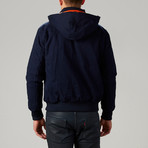 Zip Cotton Jacket // Navy (S)