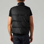 Puffer Side Zip Vest // Black (L)