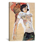 Lying Half-naked Woman // Egon Schiele (12"W x 18"H x 0.75"D)