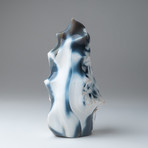 Blue Chalcedony Orca Stone Flame Freeform // V1