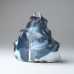 Blue Chalcedony Orca Stone Flame Freeform // V2