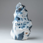 Blue Chalcedony Orca Stone Flame Freeform // V1