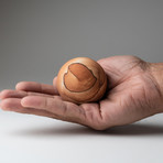 Sandstone Sphere with Acrylic Display Ring