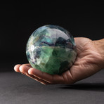 Rainbow Fluorite Sphere + Acrylic Display Ring