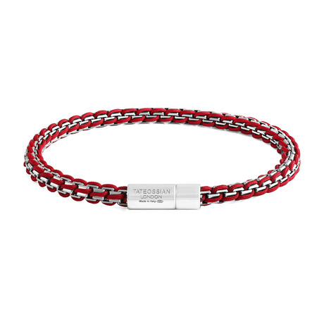 Catena Rigato Bracelet // Burgundy