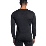 Joshua Knit V-Neck Sweater // Charcoal (XL)