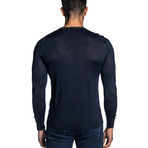 Joshua Knit V-Neck Sweater // Dark Navy (S)
