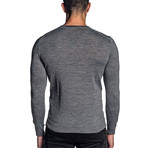 Joshua Knit V-Neck Sweater // Gray (L)