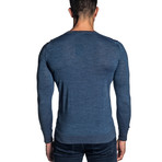 Joshua Knit V-Neck Sweater // Blue (M)