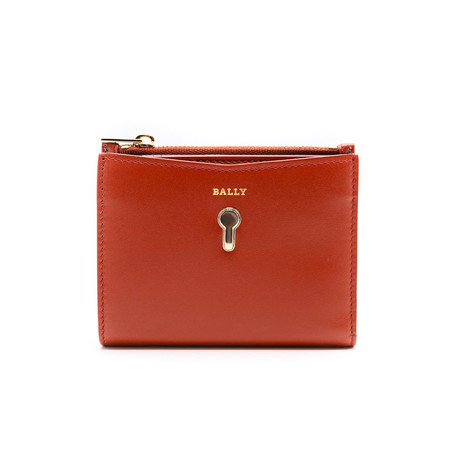 Women's Cogan Calf Leather French Wallet // Red