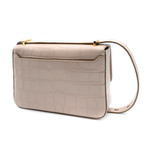 Women's Janelle Calf Leather Crossbody Bag + Buckle // Beige