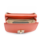 Women's Clayn Calf Leather Minibag + Chain Strap // Red