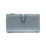 Women's Lamber Embossed Calf Leather Wallet // Gray