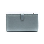 Women's Lamber Embossed Calf Leather Wallet // Gray