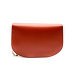 Women's Clayn Calf Leather Minibag + Chain Strap // Red