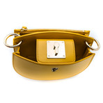 Women's Cecycle Calf Leather Crossbody Bag // Yellow