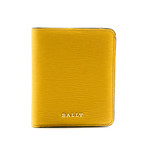 Women's Livy Embossed Calf Leather Card Holder // Yellow