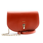 Women's Clayn Calf Leather Minibag + Chain Strap // Red