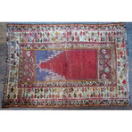 Antique Turkish Prayer Rug // Circa 1900 // 4'11"L x 3'5"W