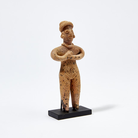 Colima, Mexico, c. 100 BC - 250 AD // Woman With Pot and Plate