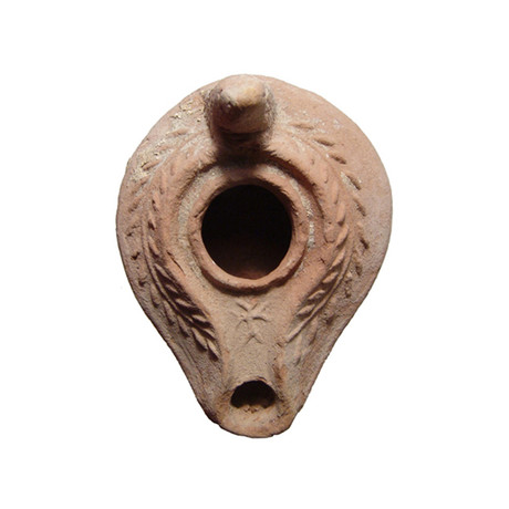 Late Roman Oil Lamp With Cross // 7Th - 8Th Century AD