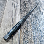 Black Micarta Thin Toothpick Dagger