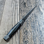 Black Micarta Thin Toothpick Dagger