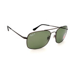 Unisex RB3611-29O9 Polarized Sunglasses // Silver + Green