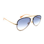 Women's RB3584N-119 Blaze Aviator Sunglasses // Gold + Blue Gradient