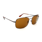 Unisex RB3611-433 Rectangular Sunglasses // Gunmetal + Brown