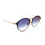 Unisex RB3574N-1X0 Blaze Round Sunglasses // Gold + Blue Gradient