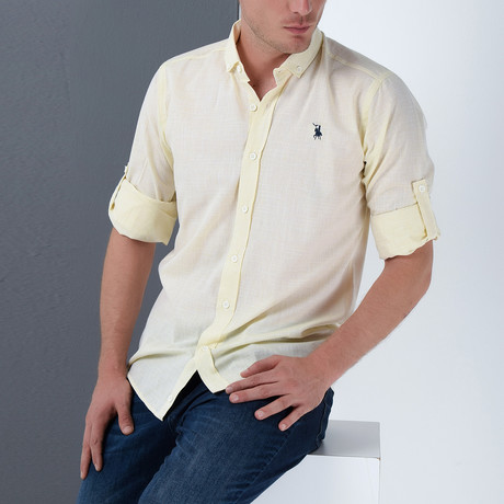 Smith Button-Up Shirt // Yellow (Small)
