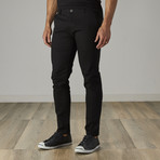 Men's Classic Belted Work Jeans // Black (30WX32L)