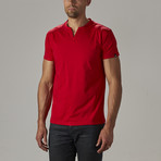 Basic V Notch T Shirts // Red (2XL)