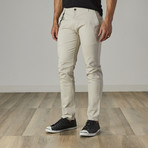 Men's Slim Fit Stretch Chinos // Stone (36WX32L)