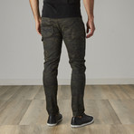 Men's Carpenter Style Jeans // Olive Camo (34WX30L)