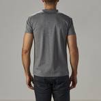 Basic V Notch T Shirts // Charcoal (3XL)