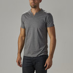Basic V Notch T Shirts // Charcoal (XL)