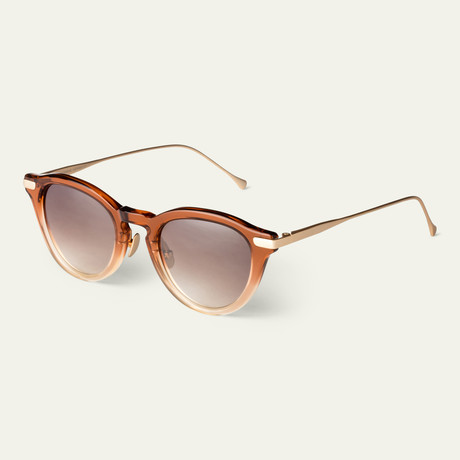 Unisex Le Vault Sunglasses // Amber Gradient + Gray