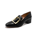 Women's Janelle Calf Leather Heeled Slip-On Pumps // Black (US: 5)