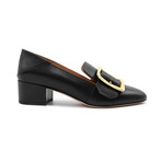 Women's Janelle Calf Leather Heeled Slip-On Pumps // Black (US: 5)