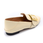 Women's Janelle Leather Pumps + Gold Buckle // Beige (US: 5)