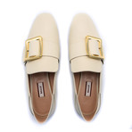 Women's Janelle Leather Pumps + Gold Buckle // Beige (US: 5)