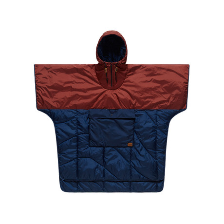 Reversible Poncho // Deepwater + Burgundy