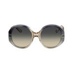 Chloé // Women's Sunglasses // Gray + Aqua + Peach