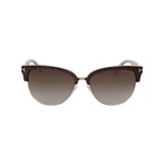 Women's Sunglasses // Dark Brown + Mirrored Brown