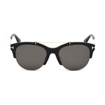 Tom Ford // Women's Adrenne Sunglasses // Shiny Black + Gray