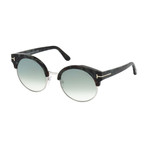 Tom Ford // Women's Alissa Sunglasses // Black Havana + Mirrored Blue