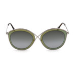 Tom Ford // Women's Sascha Sunglasses // Silver Green + Smoke Gradient