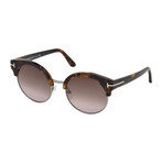 Tom Ford // Women's Alissa Sunglasses // Tortoise + Brown Gradient